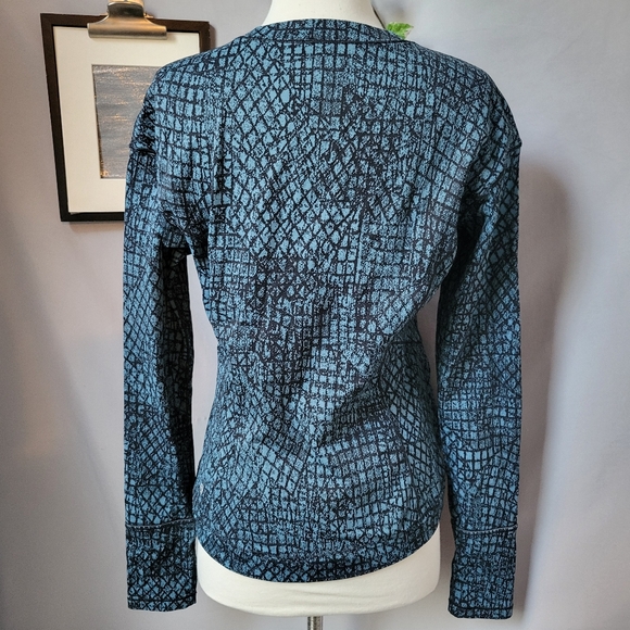 Lululemon Close to Crossing Long Sleeve Jacquard Tectonic Shipmate Black M - Picture 2 of 13